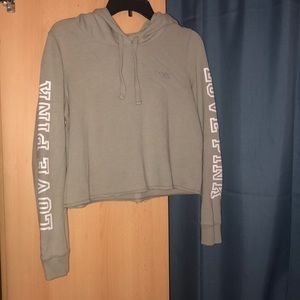 PINK crop hoodie